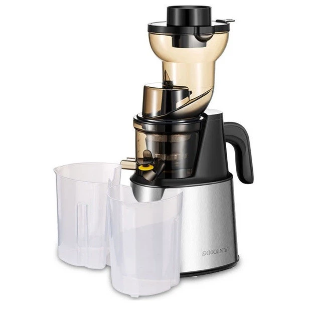 Соковижималка морожениця шнекова електрична Sokany 800 Вт із чашами прес для віджимання соку овочів фруктів SK-01010