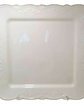 Тарілка квадратна 25 (см) порцелянове плоске сервірувальне блюдо для подавання horeca Білий 120-YH-HG002