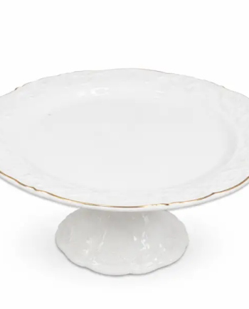Тортівниця порцелянова на ніжці Ø20 см підставка для торта капкейків тістечок, страва для десертів святковий посуд 120-YH-HG045