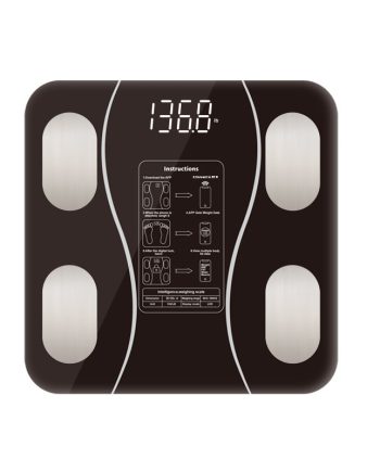 Смарт ваги електронні Sokany 26х26 см  до 180 кг з синхронізацією з телефоном чорні SK-19019B