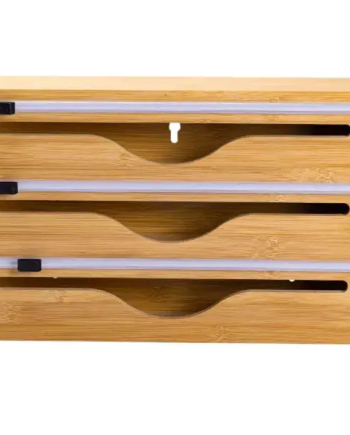 Бамбуковий органайзер для харчової плівки та фольги з різаком 33,5×21,5×7,5 (см) HP-BYM