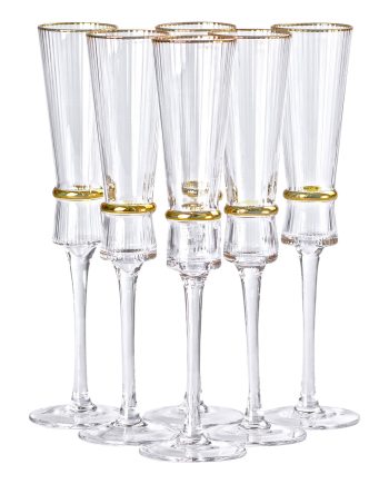 Келихи для шампанського, 200 мл, набір із 6 штук HP-16-8
