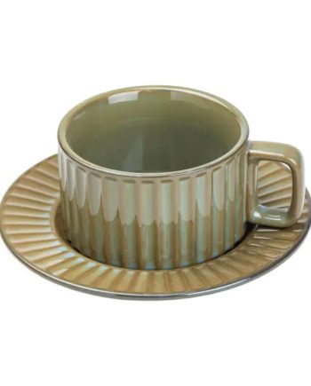 Чашка з блюдцем 250 мл порцелянова Смарагдова HP7210GR
