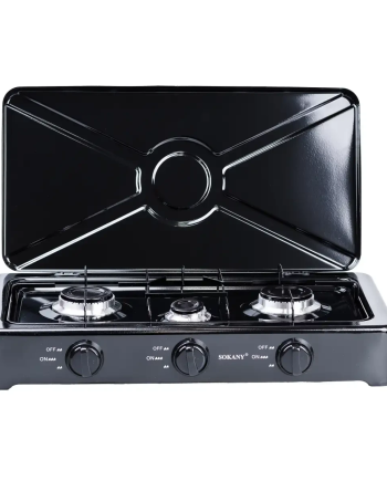 Газова плита настільна на 3 конфорки Sokany під балонний газ Lugi SK-07003