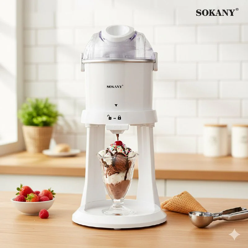 Морозивниця електрична Sokany 1 літр 15 Вт електроморозивниця дитяча домашня морожениця SK-03070