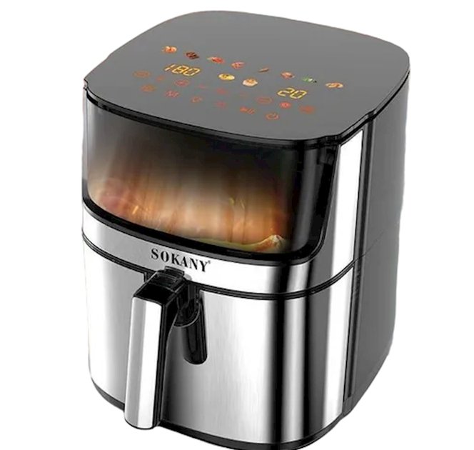 Мультипіч Sokany SK-10045 аерогриль 8л сенсорний екран, фритюрниця без олії аерофрітюрниця готування SK-10045