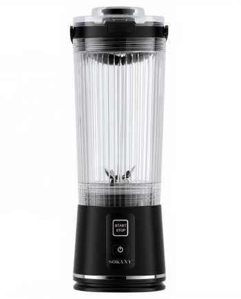 Портативний блендер-шейкер на акумуляторі 500 мл USB Чорний SK-01023B