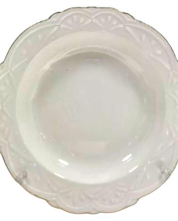 Тарілка кругла порцелянова Ø22 (см) глибока супова тарілка для перших страв Біла 120-YH-HG023