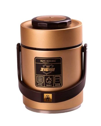 Термос для їжі з 2 контейнерами з нержавіючої сталі на 1.5 літра золото HP156GL