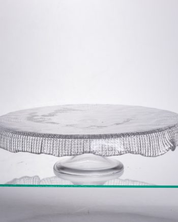 Тортівниця трансформер скляна на ножці, менажниця трансформер прозора скляна 64486-53